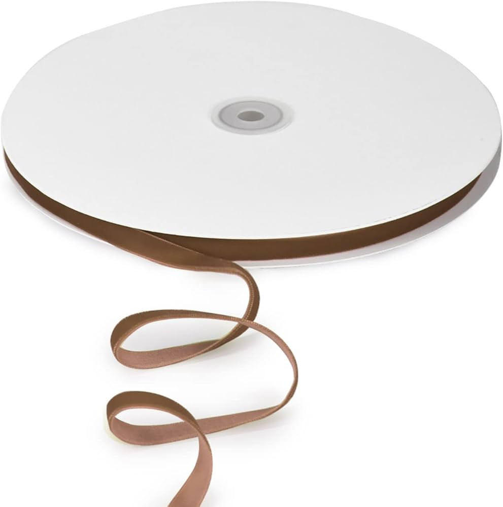 25 Yard Velvet Ribbon for Gift Wrapping DIY Crafts | 1 Roll 3/8” Vintage Single Face Spool Sati... | Amazon (US)