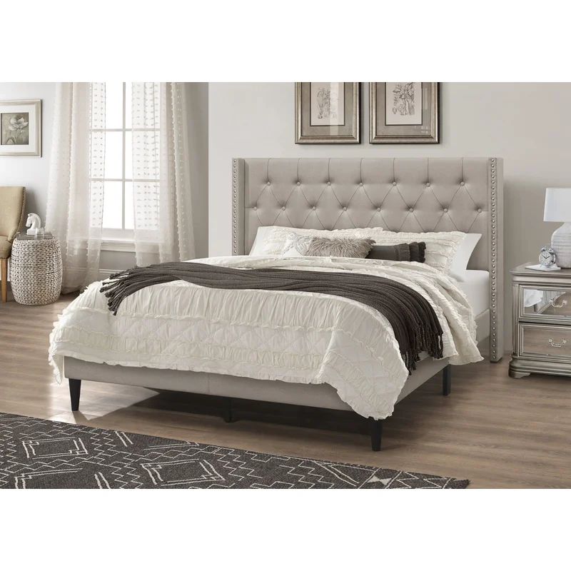 Andraia Tufted Upholstered Low Profile Platform Bed | Wayfair North America