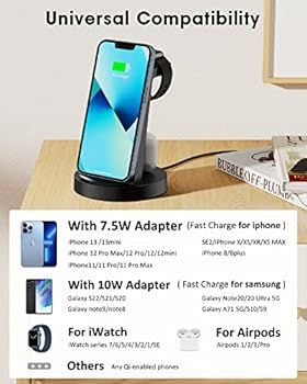 Amazon.com: Wireless Charging Station, 3 in 1 Wireless Charger Compatible with iPhone 14/13/12/11... | Amazon (US)