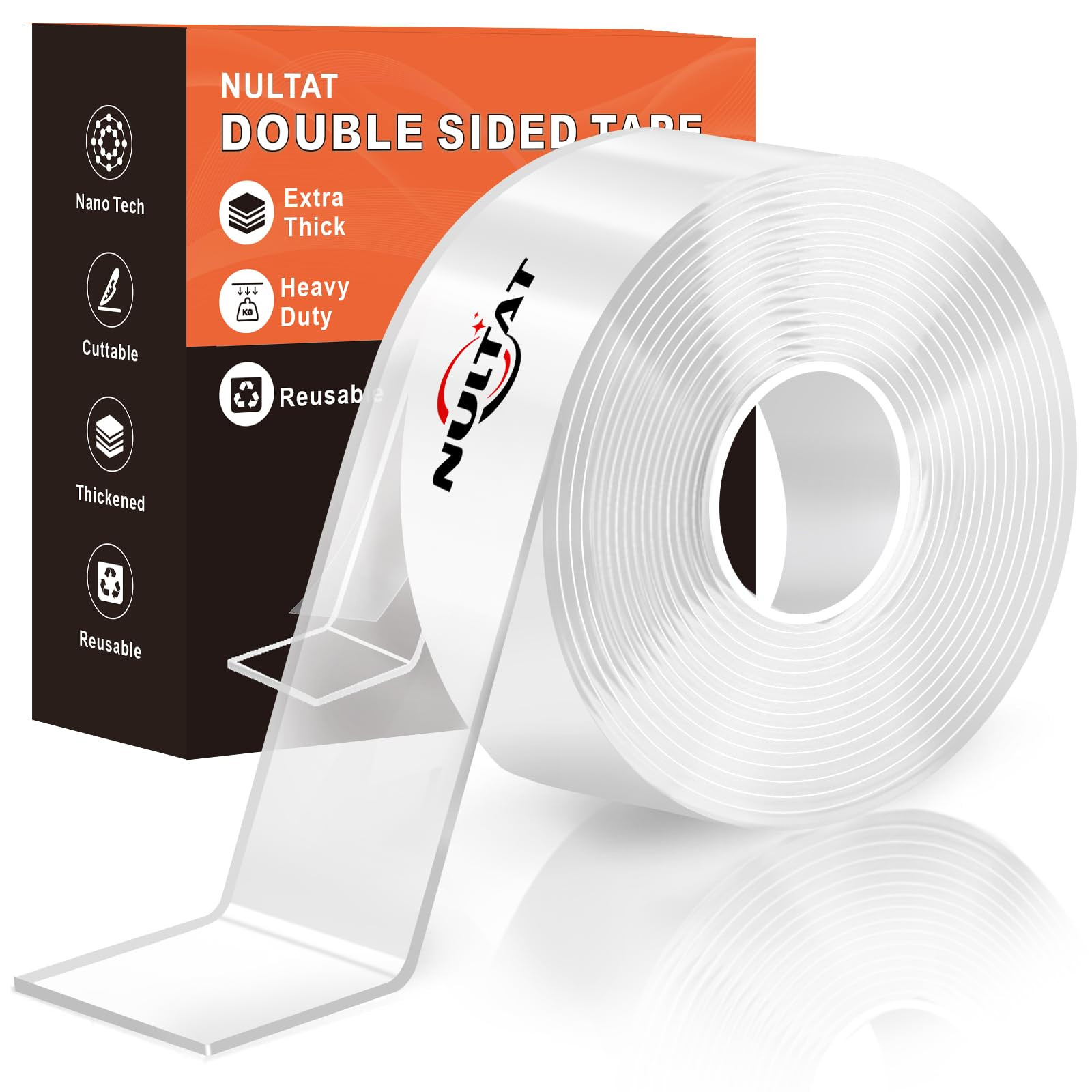 Double Sided Tape Heavy Duty, 1.18" x 120" Strong Nano Double Stick Tape, Removable, Washable, Re... | Amazon (US)