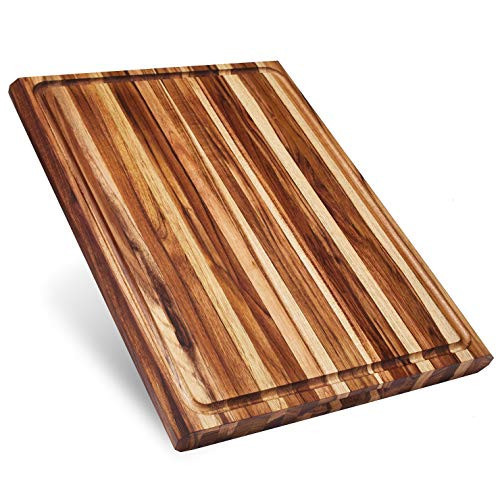 Sonder Los Angeles, XXL Thick Edge Grain Teak Wood Cutting Board for Kitchen with Juice Groove, 23x17x1.5 Charcuterie Wooden Board in Large (Gift Box Included) | Amazon (US)