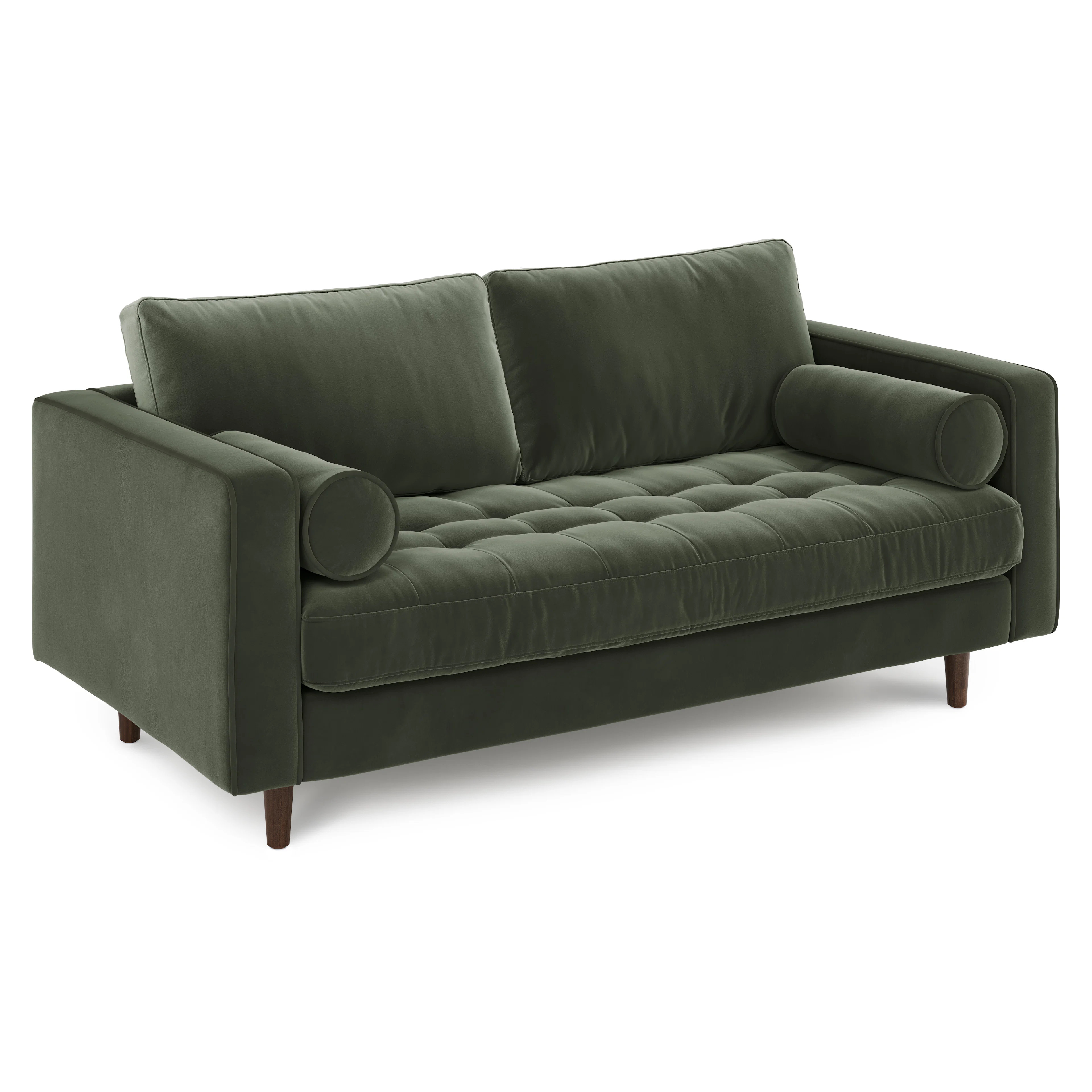 Sven 72" Tufted Velvet Loveseat - Plush Pacific Green | Article