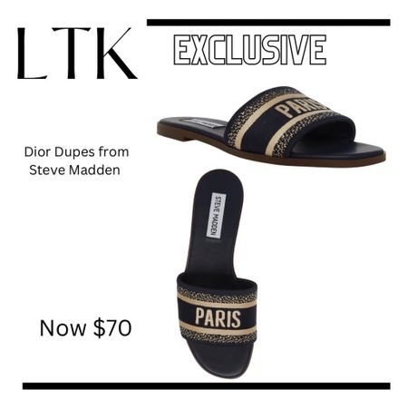 Christian Dior slide dupes from Steven madden #dior #dupe 

#LTKshoecrush #LTKunder100 #LTKstyletip