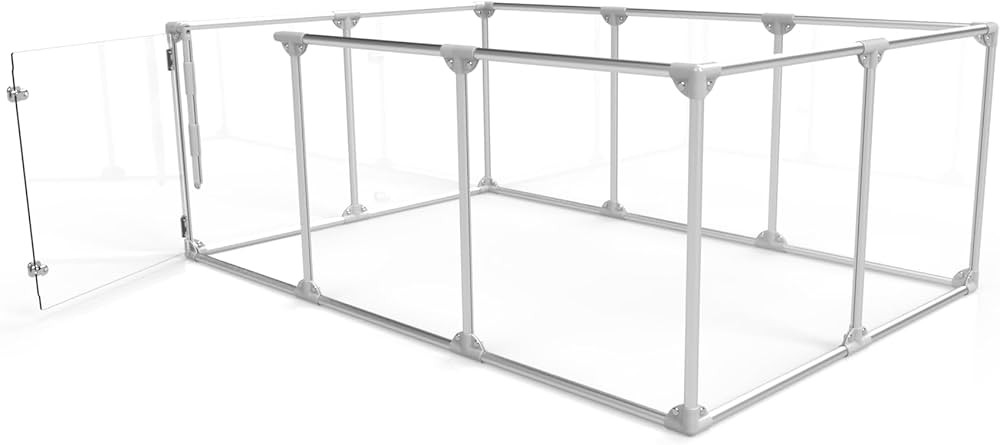 Clearly Loved Pets 27" Tall Large Lucidium Pet Pen, Silver | Amazon (US)