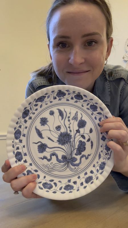 Love these botanical melamine plates by Cooper at Home! The blue and white give grandmillenial vibes and the non-breakable, dishwasher-safe material make them so functional! Comes in a set of 4. $32.

#LTKfindsunder50 #LTKhome