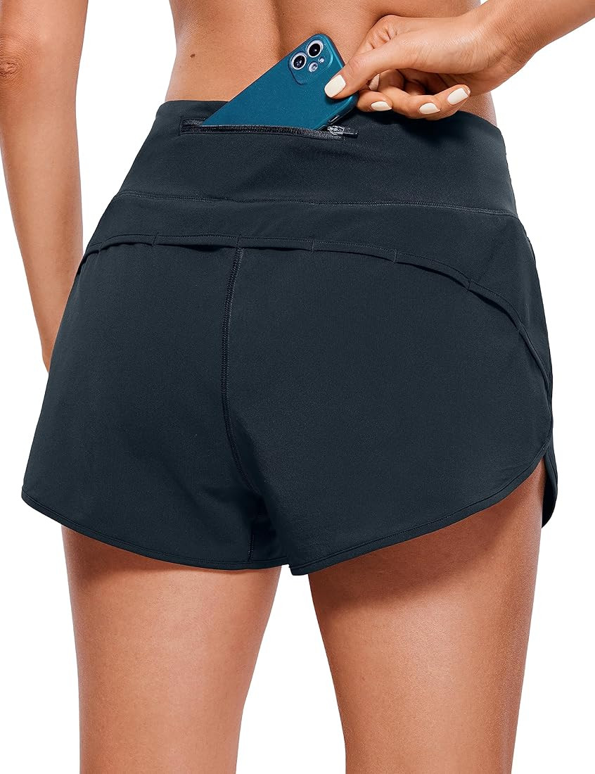 CRZ YOGA Womens Lightweight Gym Athletic Workout Shorts Liner 2.5"/4" - Quick Dry Running Spandex... | Amazon (US)
