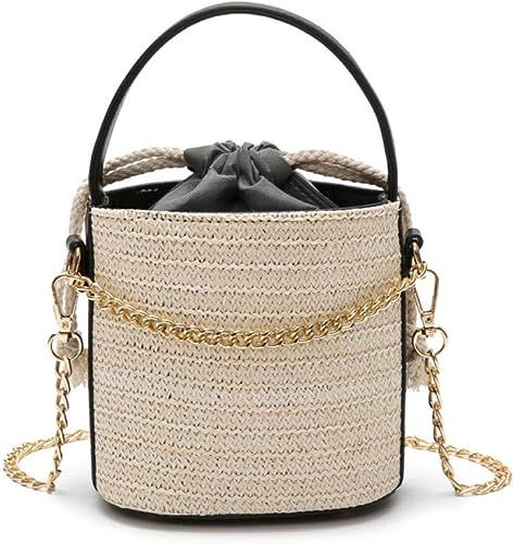 Summer Fashion Women'S Bucket Bag Woven Straw Top Handle Crossbody Bag Shoulder Bag Beach Handbag... | Amazon (US)