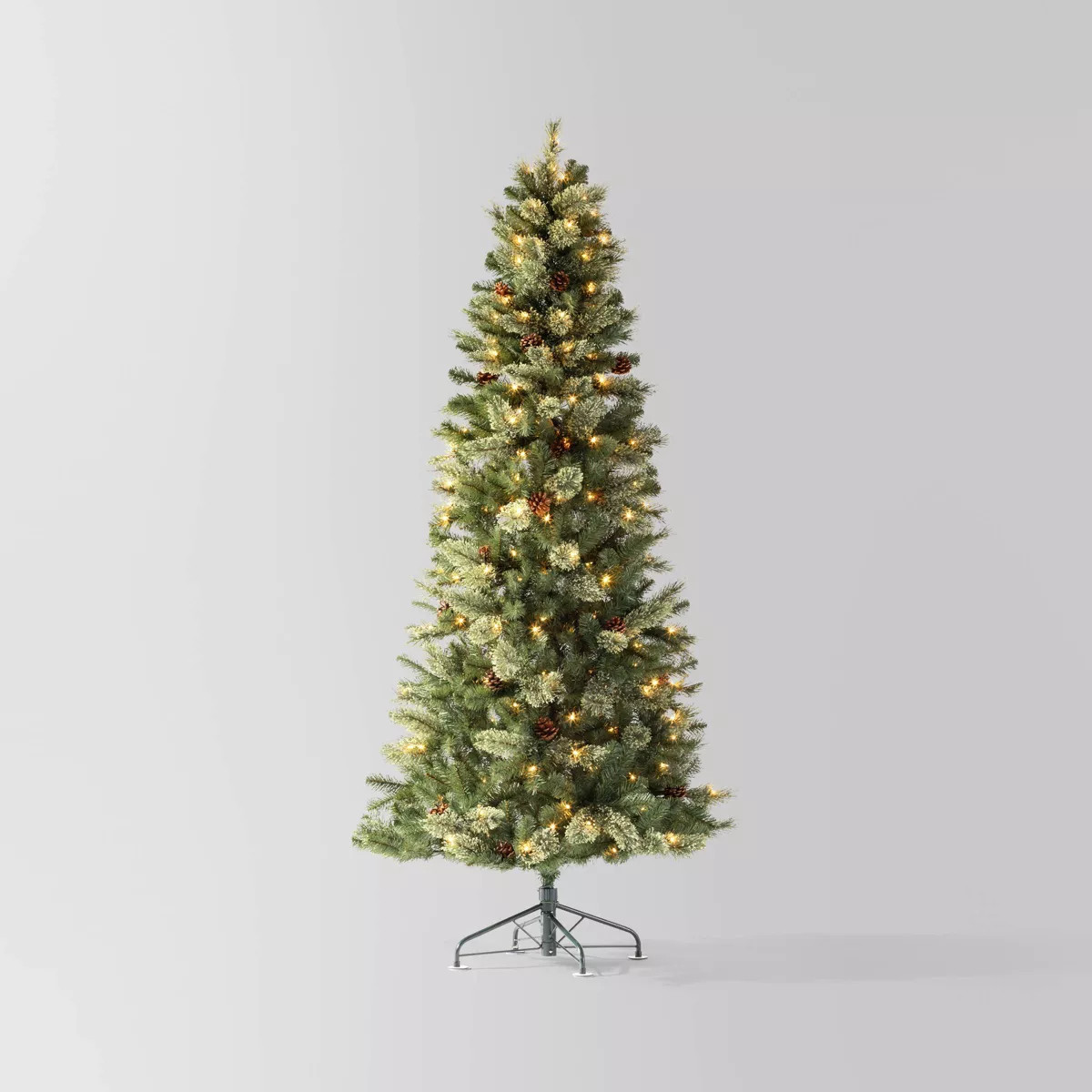 6.5' Pre-lit Pinecone Decorated Virginia Pine Artificial Christmas Tree Clear Lights - Wondershop... | Target