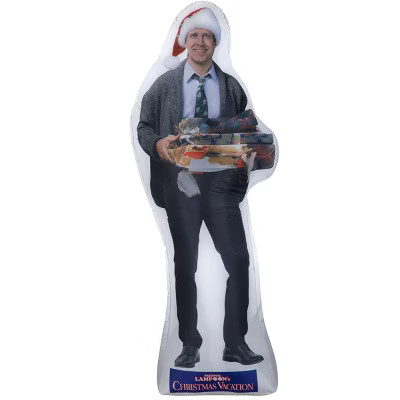 6' National Lampoon Photorealistic Clark Griswold with Presents Inflatable Christmas Decoration | Target