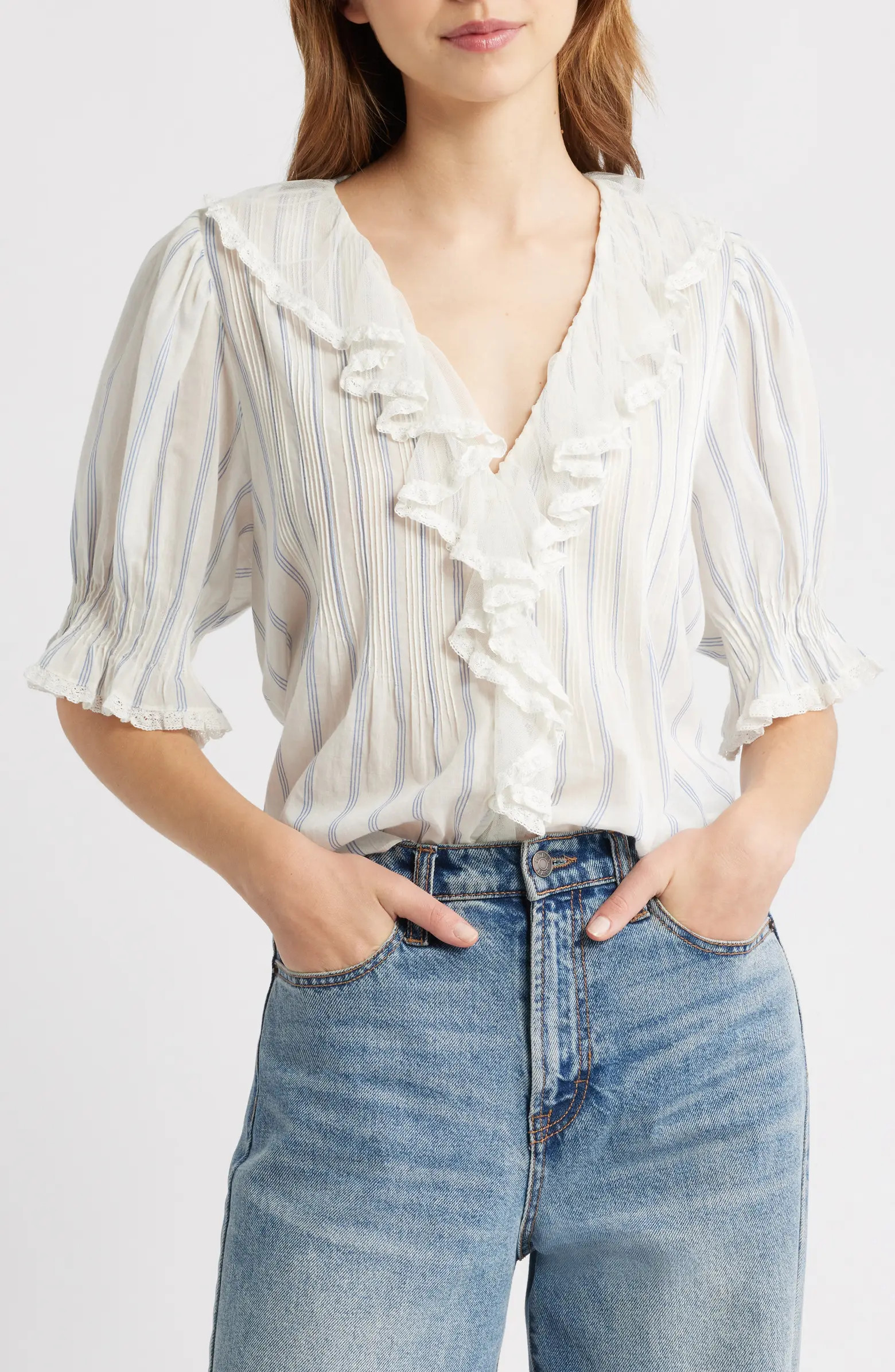 Henri Organic Cotton Voile Top | Nordstrom