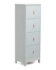 17x13.5x48.5 Swoop Linen Front 4 Drawer Storage Tower | TJ Maxx