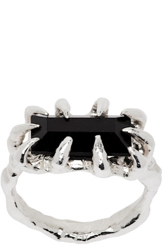 SSENSE Exclusive Silver Veil Ring | SSENSE