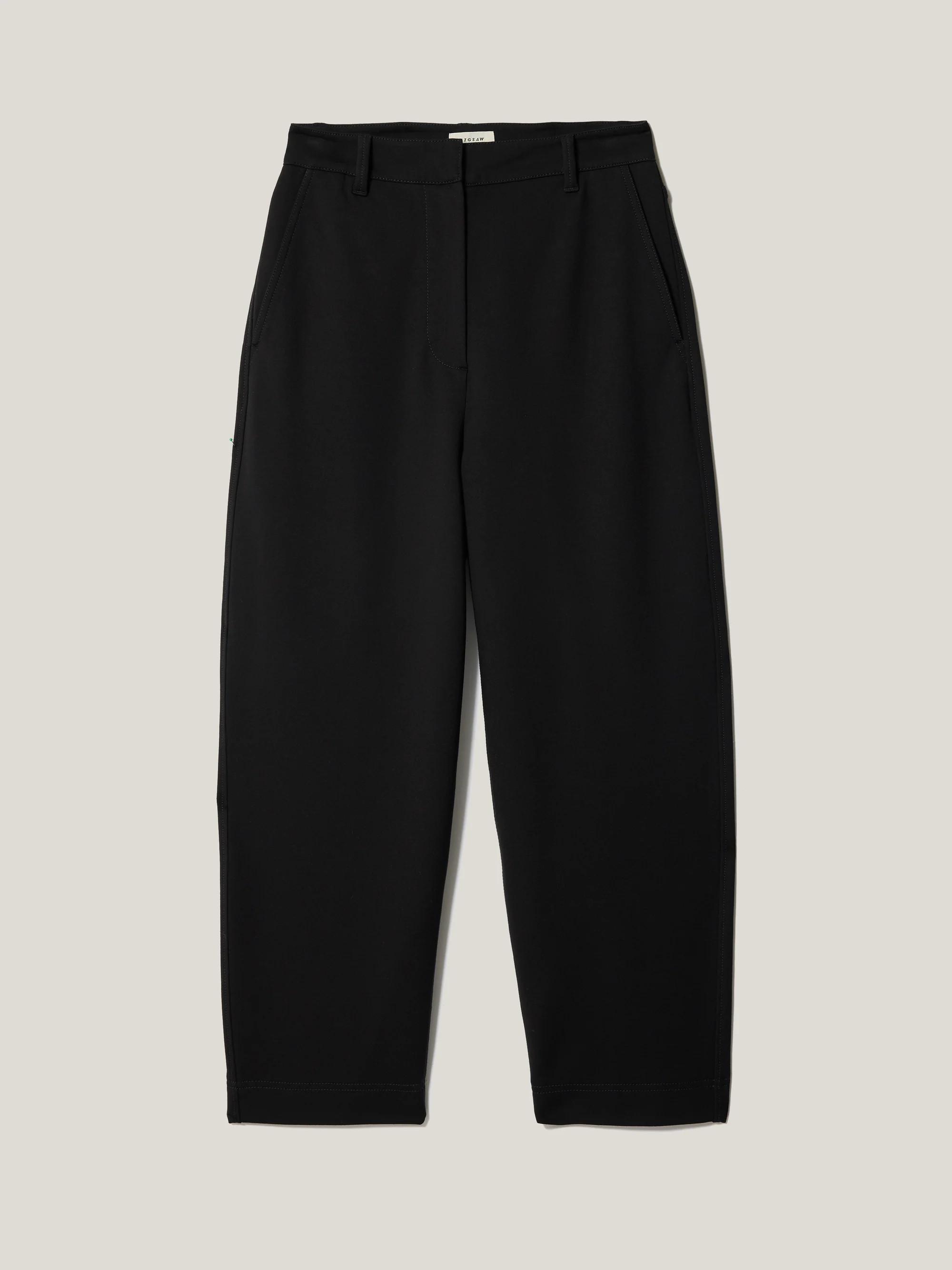 Ponte Barrel Leg Trouser | Black | Jigsaw (UK)