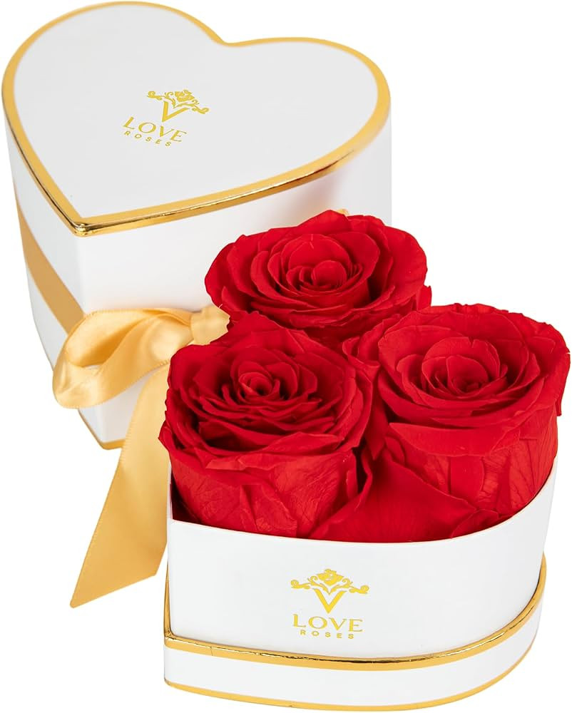 VLove® Forever Preserved Roses in a Box | Real, Long Lasting Roses That Last Over A Year | Handc... | Amazon (US)