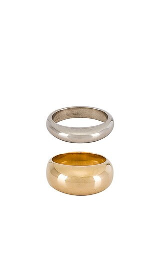 Organic Mixed Metal Ring in Two Tone | Revolve Clothing (Global)