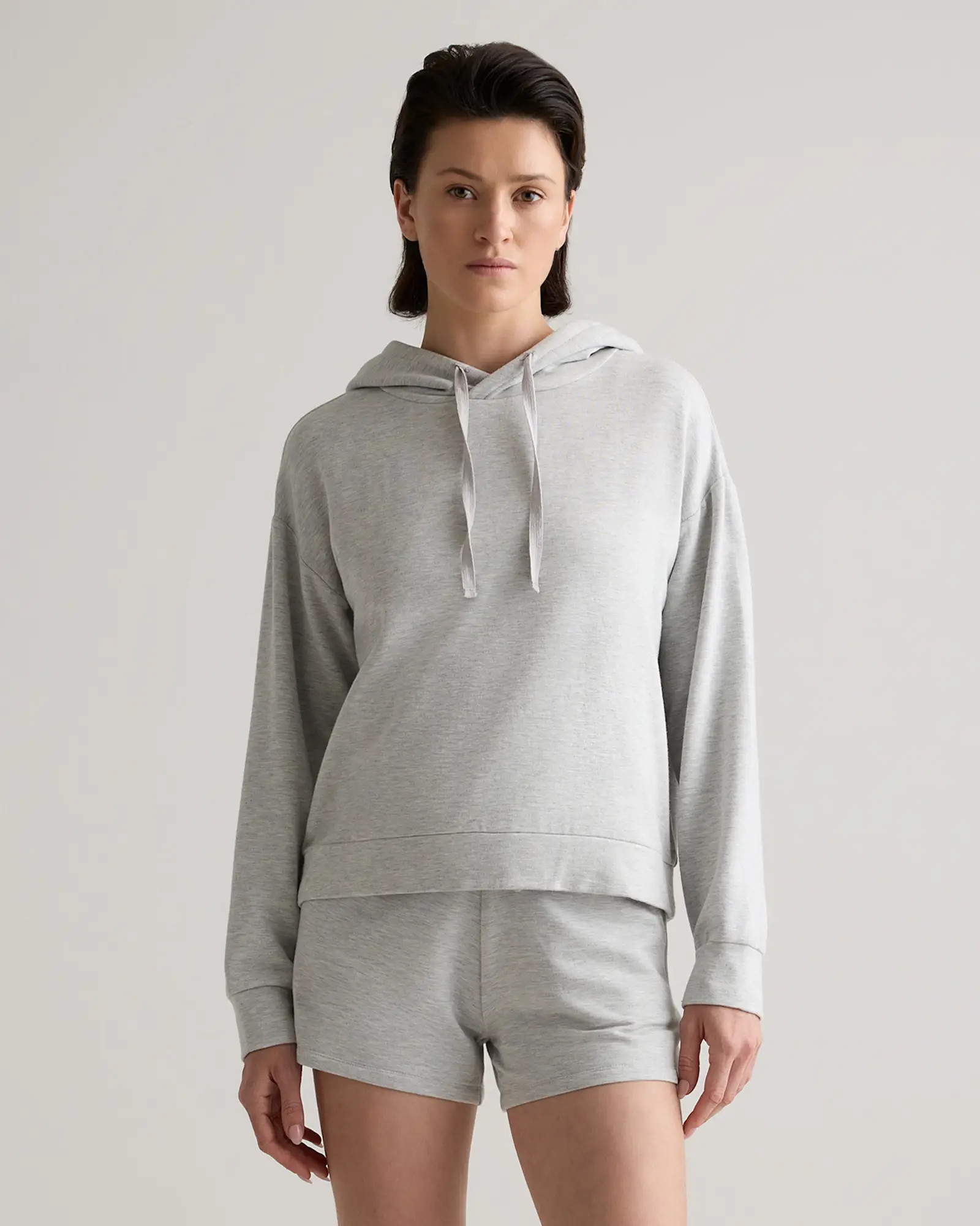 SuperSoft Pullover Hoodie | Quince in Heather Grey | Quince