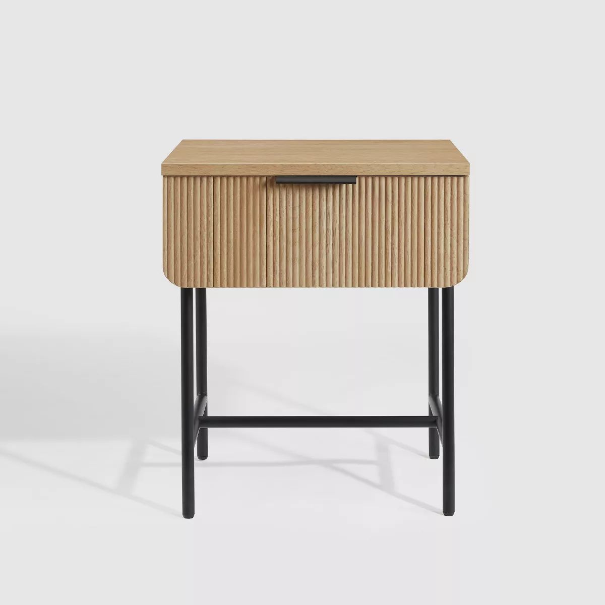 Modern Reeded 1 Drawer Side Table - Saracina Home | Target