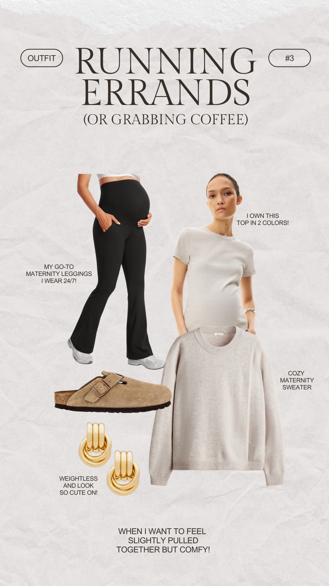 a pregnancy outfit for running around or grabbing a coffee! #bumpfriendly 

#LTKShoeCrush #LTKFindsUnder50 #LTKBump