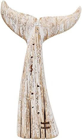 Rustic Wood Whale Tail Decor Tabletop Nautical Decor, Wooden Whale Tail Nautical Decoration Beach... | Amazon (US)