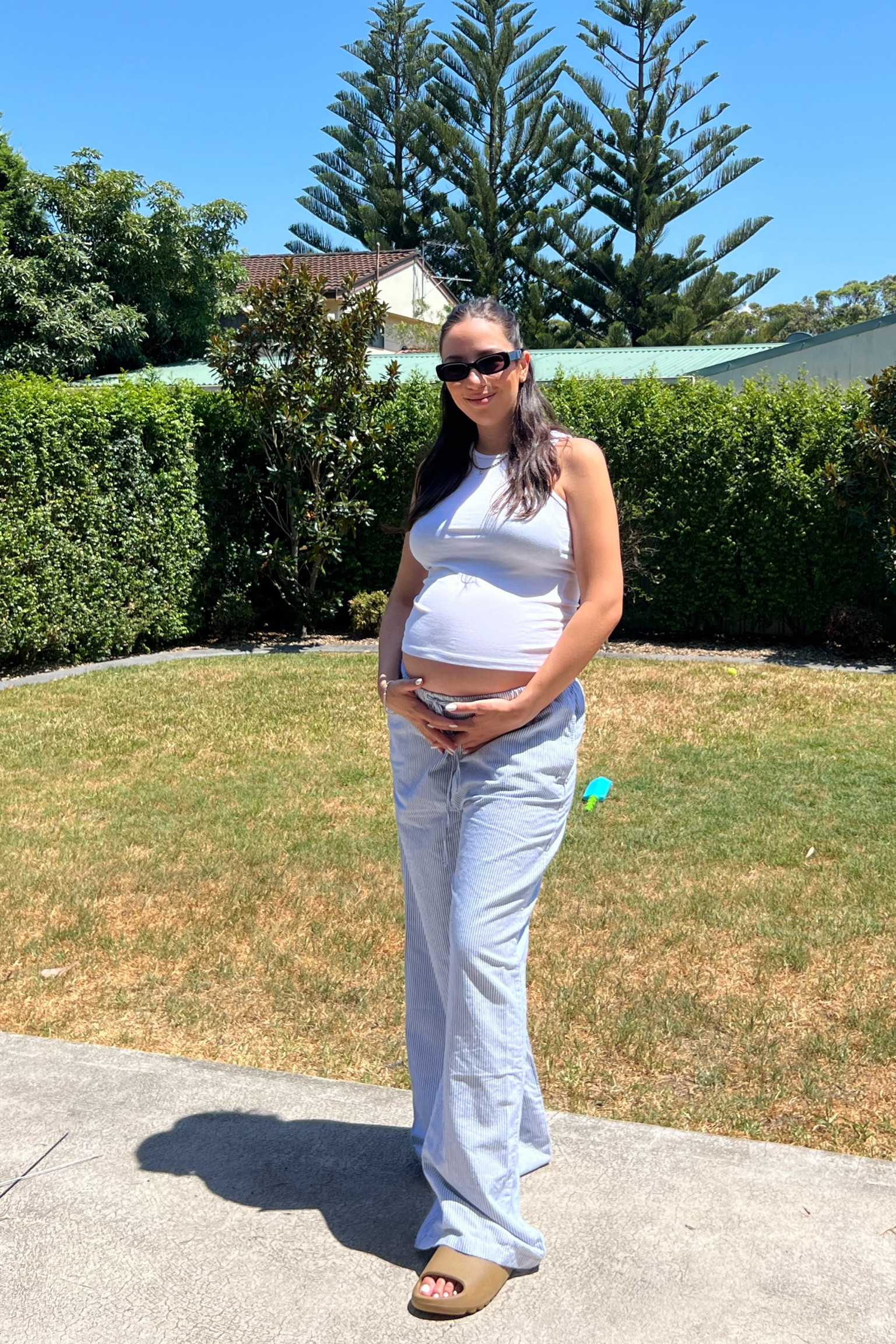 🫶🏽 these blue stripe cotton pants, so comfy and chic 

#LTKstyletip #LTKaustralia #LTKmaternity