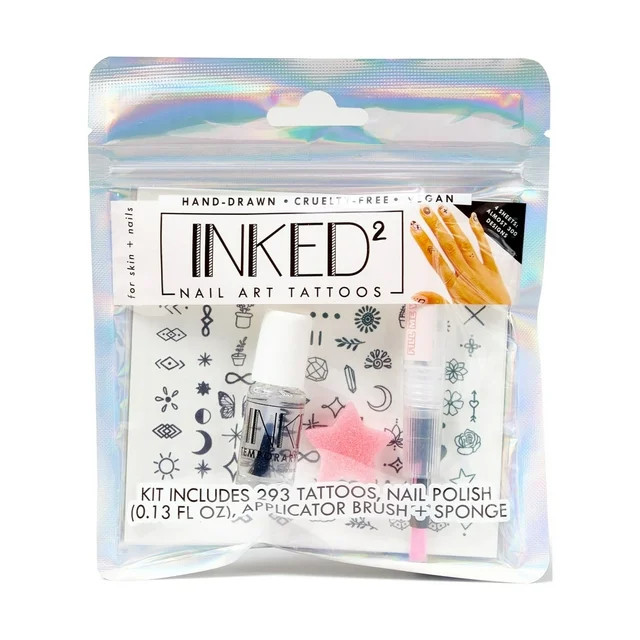 Inked2 Nail Art Tattoo Kit, for Nails and Skin | Walmart (US)