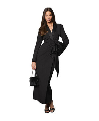 Women's Muse Bow Front Satin Maxi Dress | Macy's