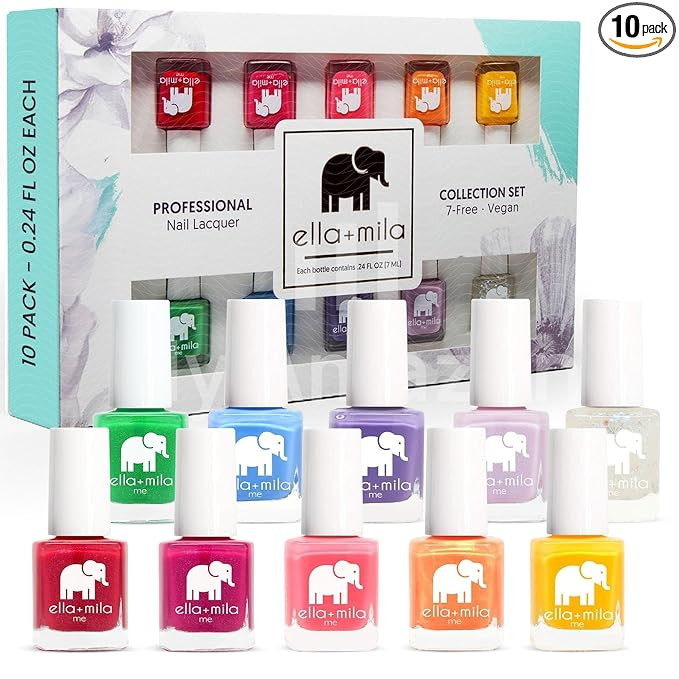 ella+mila Professional Nail Polish Set - Quick Dry Nail Polish - Long-Lasting & Chip Resistant (M... | Amazon (US)