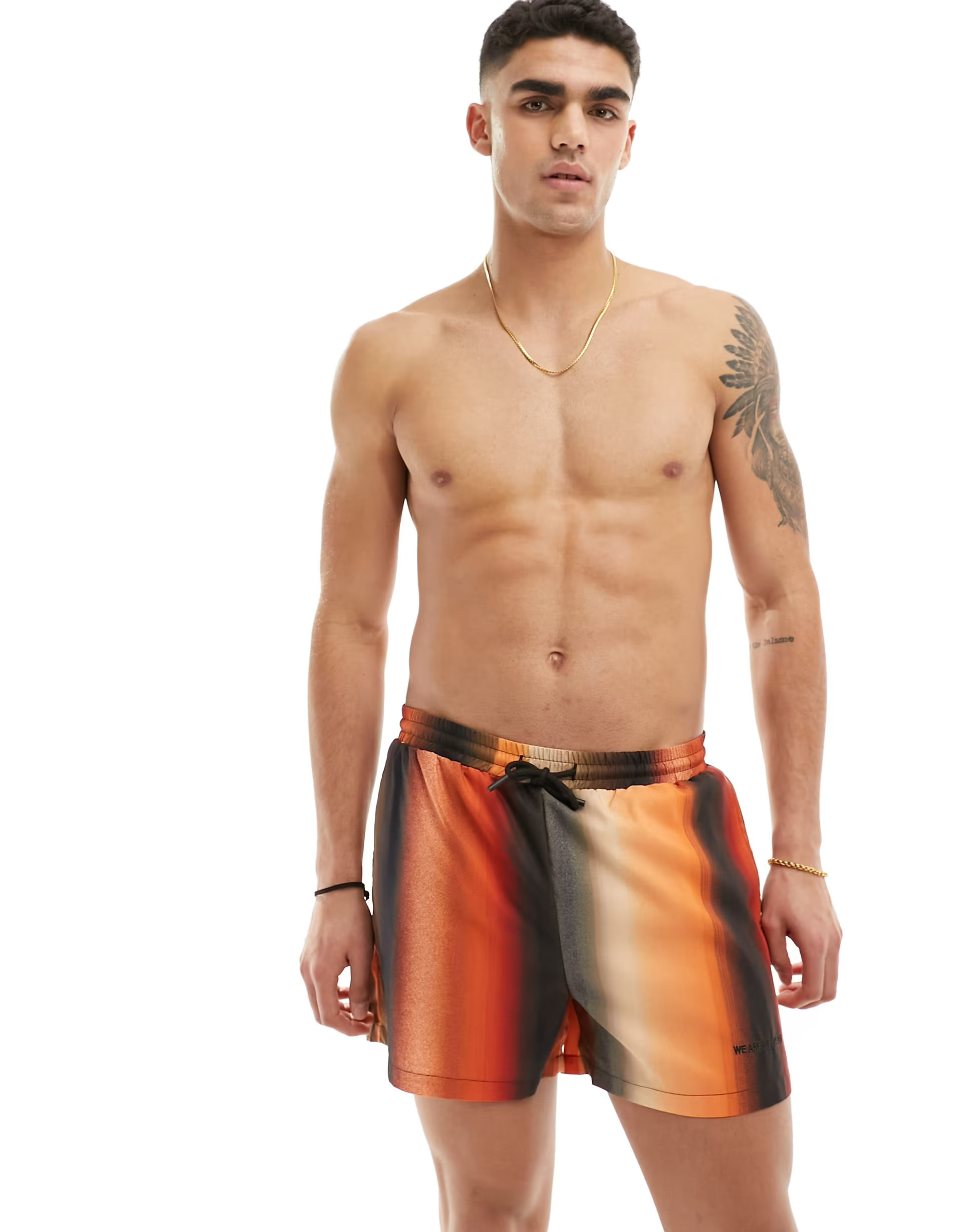 We Are We Wear Bobbie swim shorts in ombre grain print | ASOS (Global)