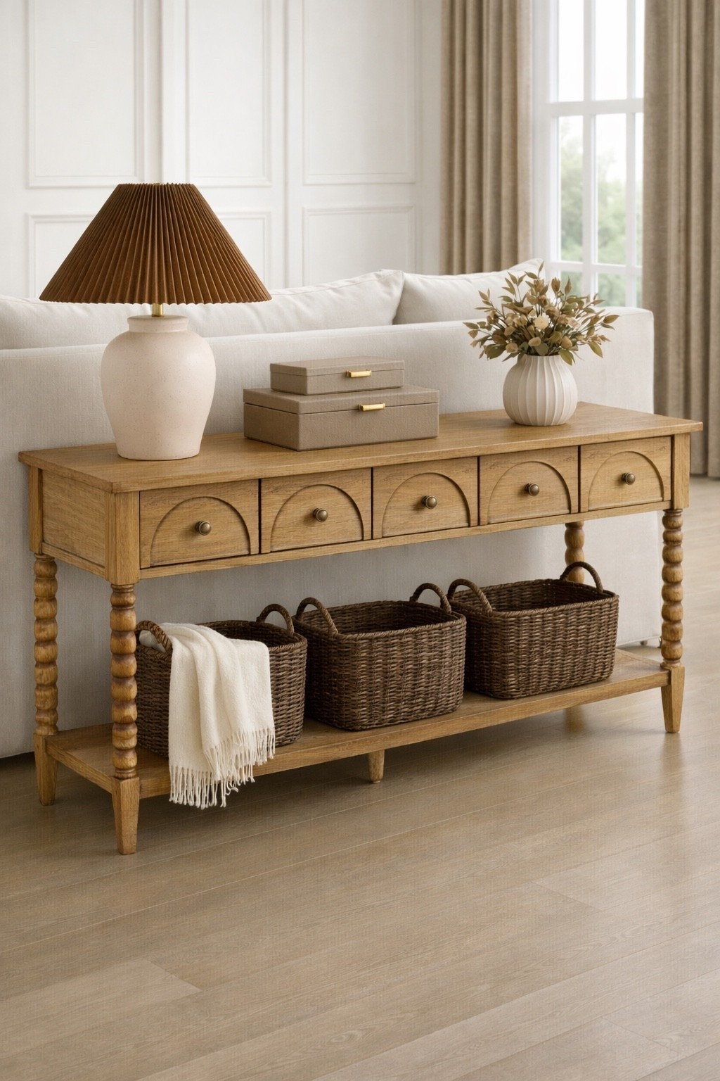 This console table is gorgeous! Love the details and the wood tone 😍 Great for storage too!

#LTKHome