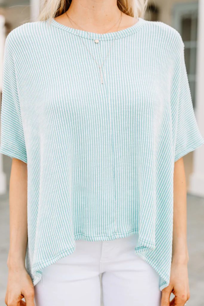 Confident Decisions Mint Green Ribbed Top | The Mint Julep Boutique