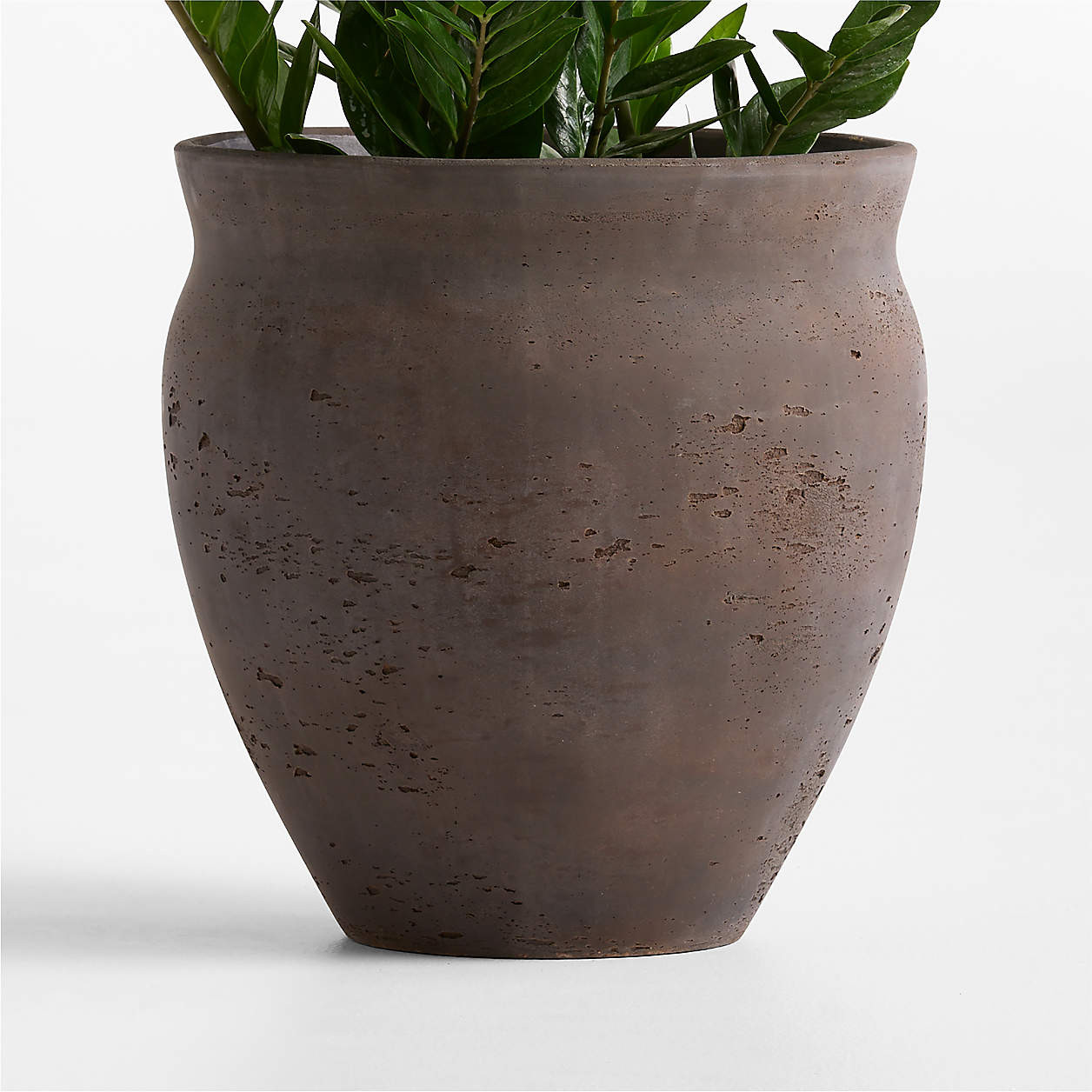 Illara 15.6" x 15.0" Bronze Indoor/Outdoor Planter | Crate & Barrel | Crate & Barrel