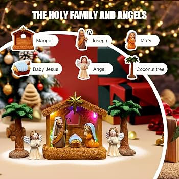 Nativity Set for Kids, Toddlers Advent Calendar 2024-25 Days of Christmas Nativity Scene Set, Lit... | Amazon (US)