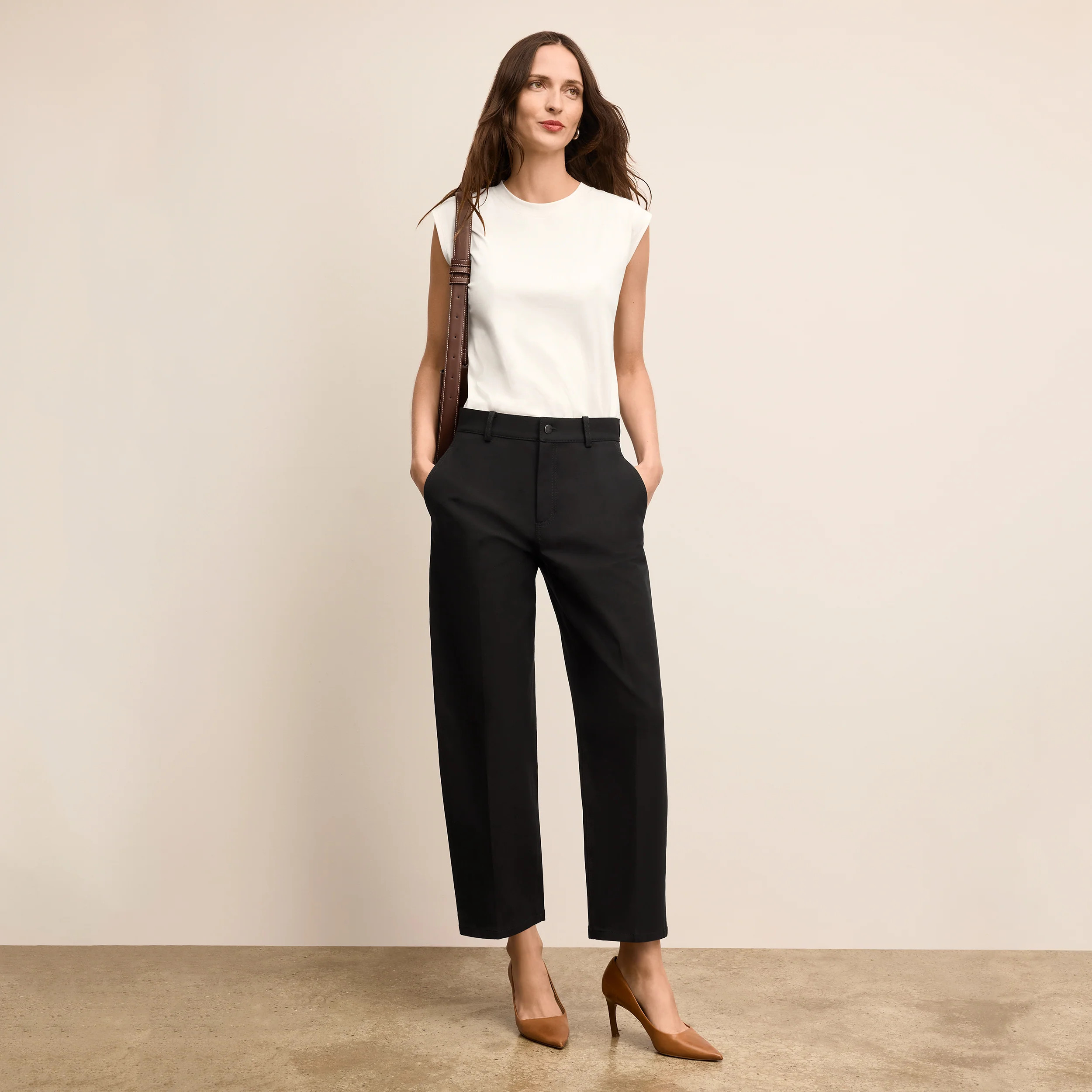 Alina Muscle Tee - Organic Pima Cotton :: Ivory | MM LaFleur