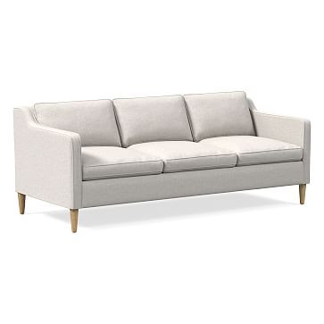 Hamilton 81" Sofa, Performance Coastal Linen, White, Almond | West Elm (US)