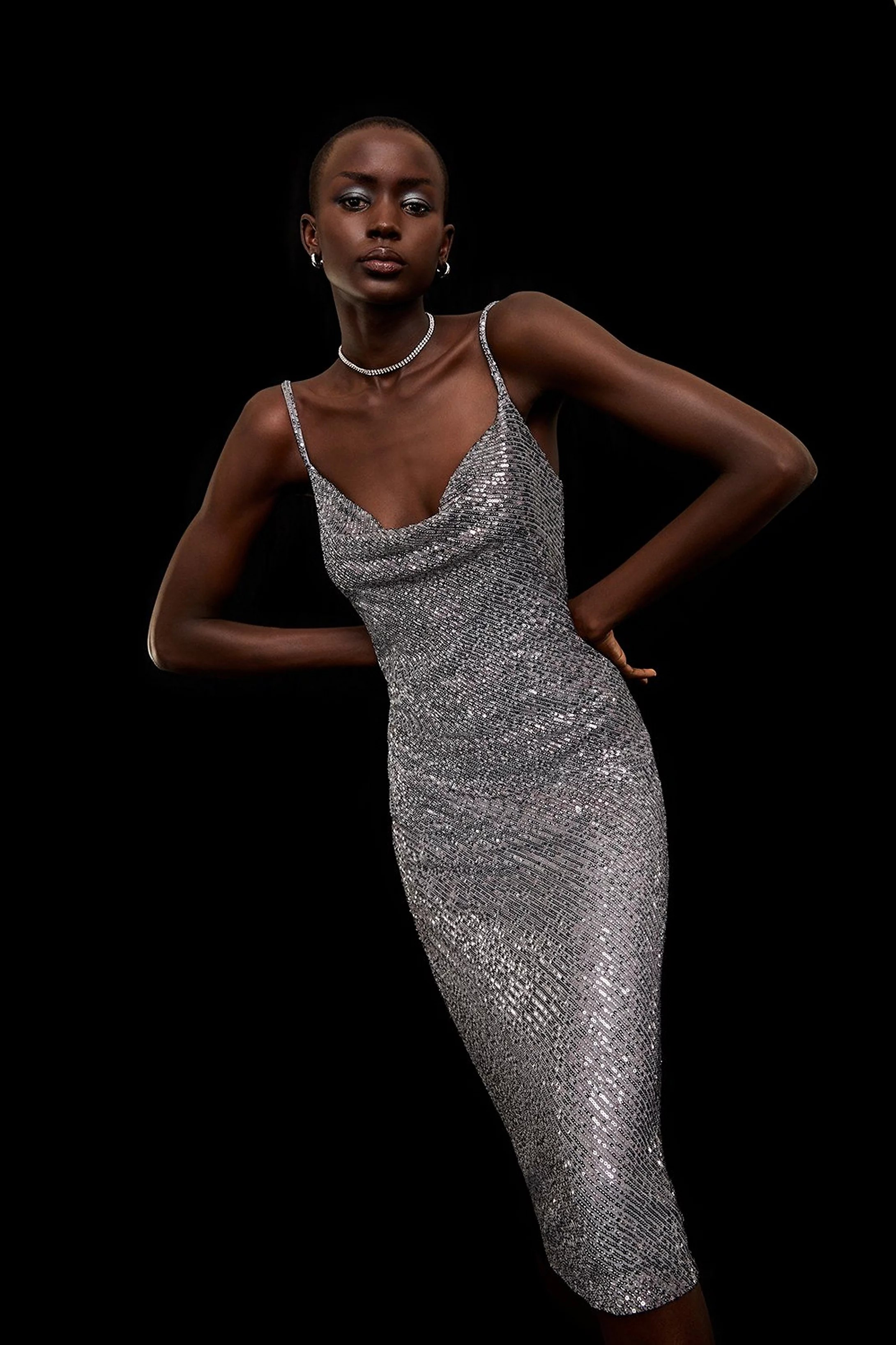 Sequin Cowl Neck Cami Dress | Coast (UK)