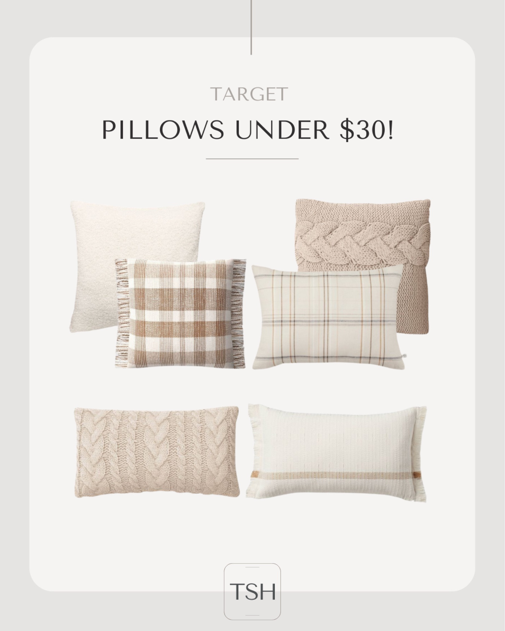 Pretty neutral living room pillows!

Fall decor 
Bedroom decor 
Living room decor 
Home decor 
Neutral pillows
Pillow combos 

#LTKunder50 #LTKhome #LTKSeasonal