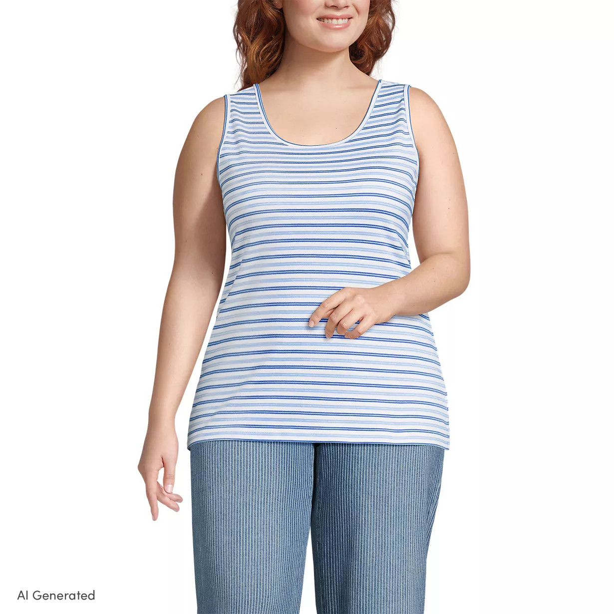 Women's Plus Size Cotton Tank Top | Lands' End (US)