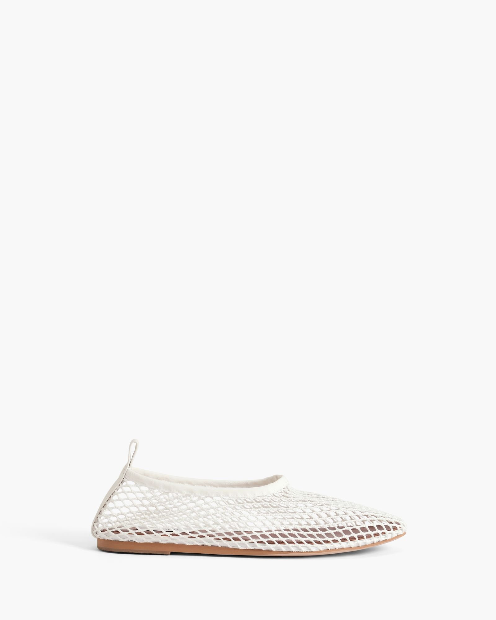 Witchery Women's Mindy Mesh Flats in White | Size 41 | 100% Nylon | Witchery (AU)