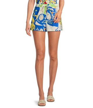 Chelsea & Violet Coordinating Charlotte Printed Flat Front Drawstring Elastic Waistband Shorts | ... | Dillard's