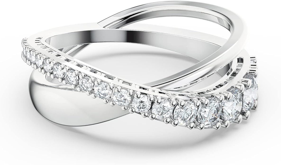 SWAROVSKI Women's Twist Ring Collection, Rhodium Finish, Clear Crystals | Amazon (CA)
