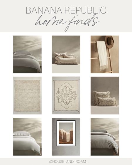 Neutral home finds I am loving from Banana Republic. From neutral rugs to cozy bedding that is sure to create a comforting, peaceful space!

#LTKhome #LTKFind