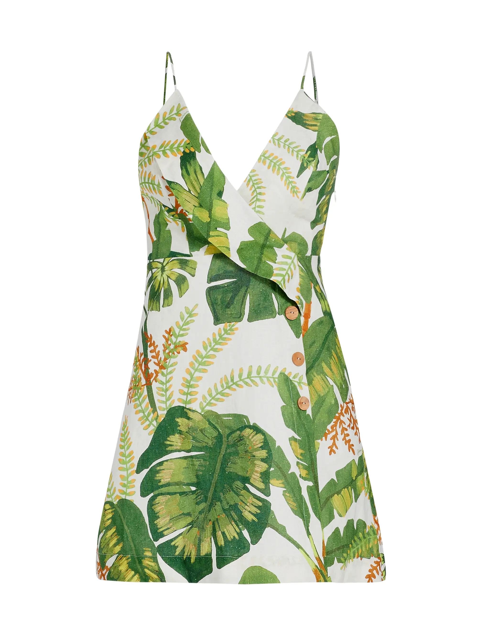 Tropical Forest Ruffle Minidress | Saks Fifth Avenue