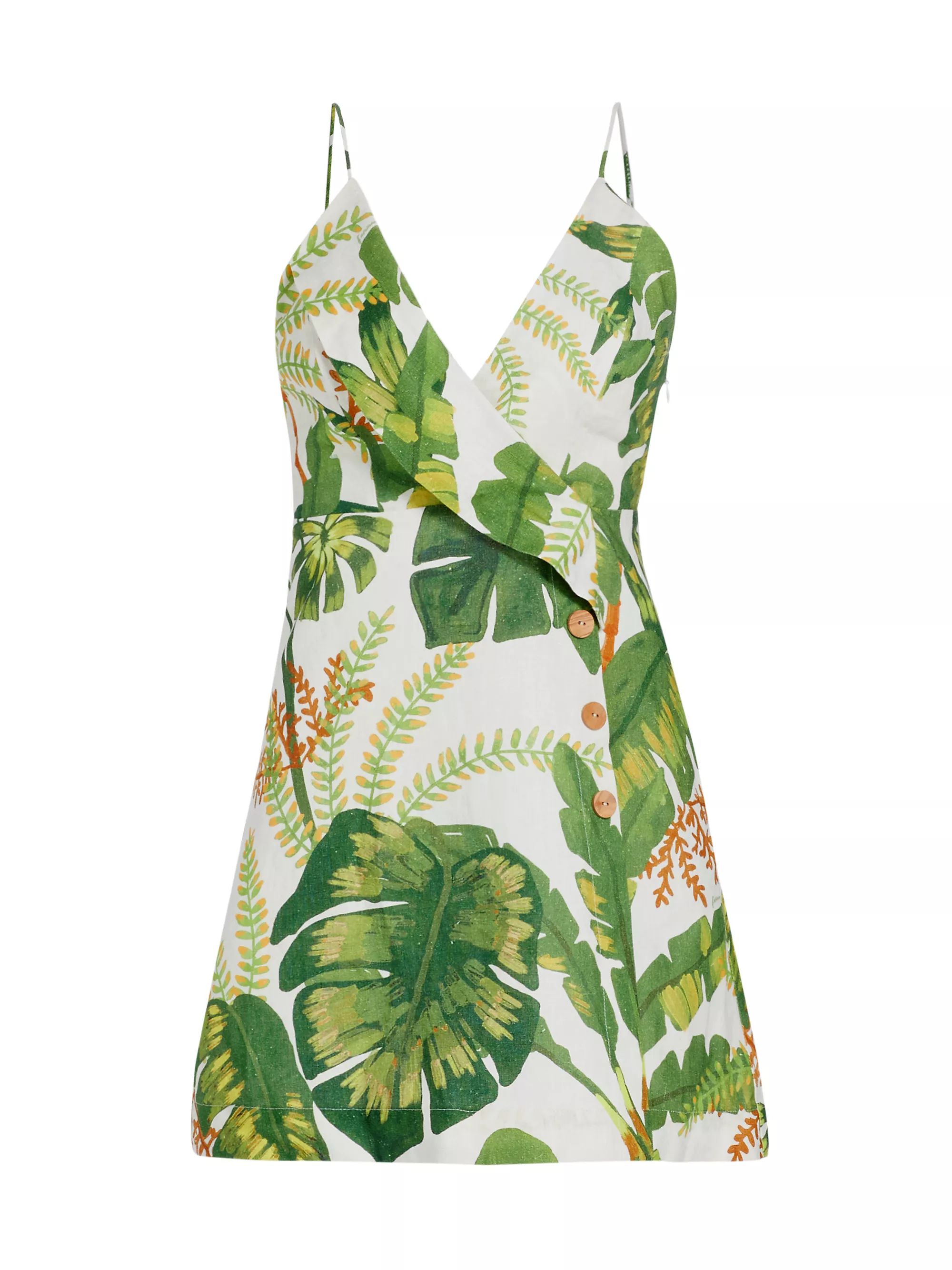 Tropical Forest Ruffle Minidress | Saks Fifth Avenue
