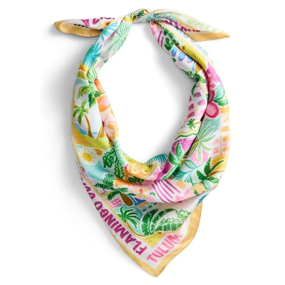 No Boundaries Printed Square Scarf, Women’s | Walmart (US)