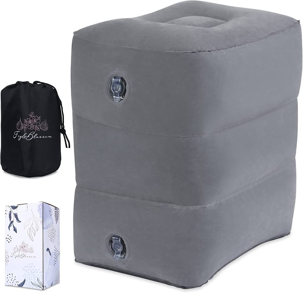 Inflatable Airplane Footrest Pillow | Inflatable Kids Travel Bed | Adjustable Height Inflatable F... | Amazon (US)