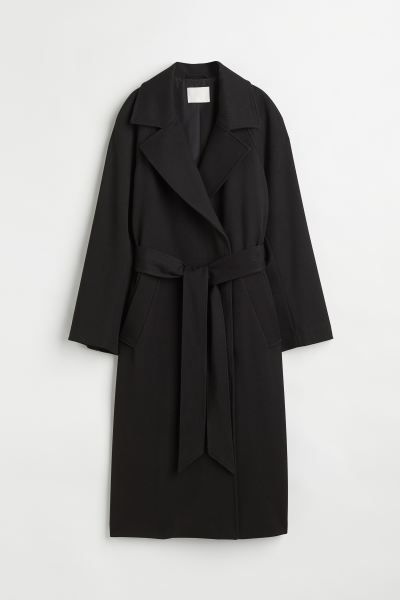 Tie-belt twill coat | H&M (UK, MY, IN, SG, PH, TW, HK)