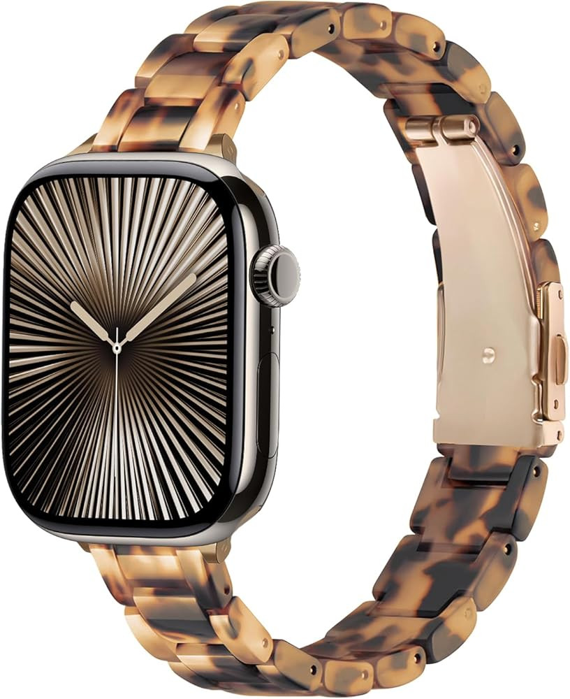 Slim Resin Band Compatible With Apple Watch Band Women 40mm 44mm 41mm 45mm 38mm 42mm 46mm, 14mm T... | Amazon (US)