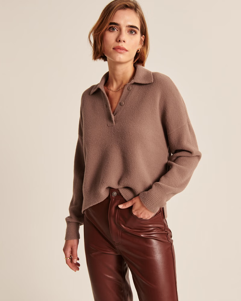 DreamLush Long-Sleeve Polo | Abercrombie & Fitch (US)