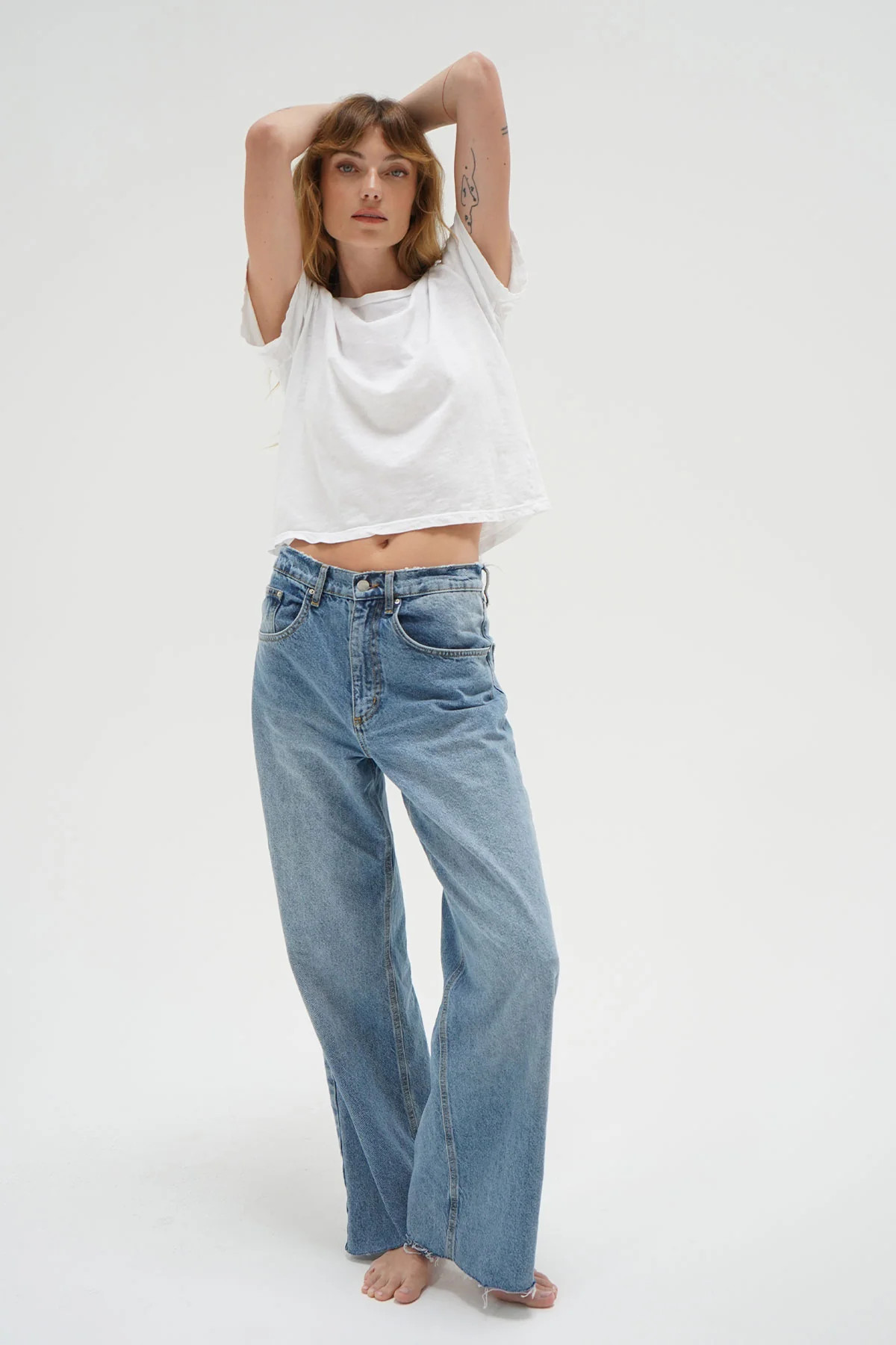 LNA Shaden Cotton Crew in White | LNA Clothing