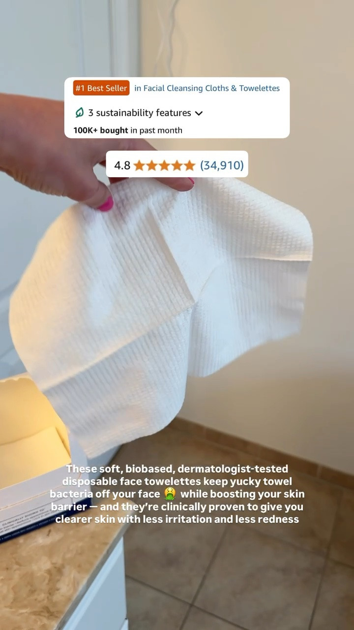 Biobased, disposable face towels - great for keeping bacteria off your face! 🤮

#LTKmorningroutine #LTKgrwm #LTKBeauty